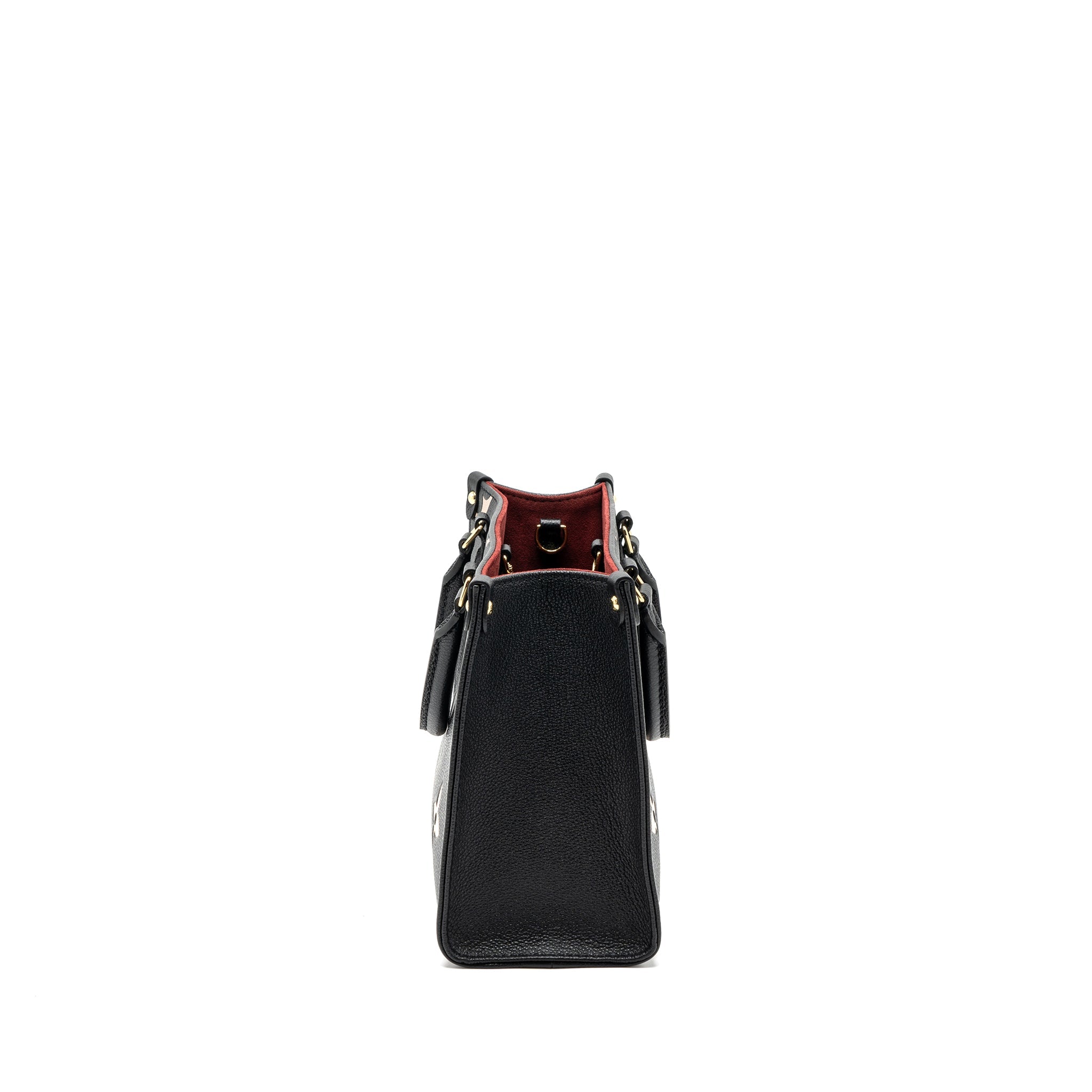 LOUIS VUITTON ONTHEGO PM BICOLOUR MONOGRAM EMPREINTE LEATHER BLACK/BEIGE GHW(NEW VERSION)