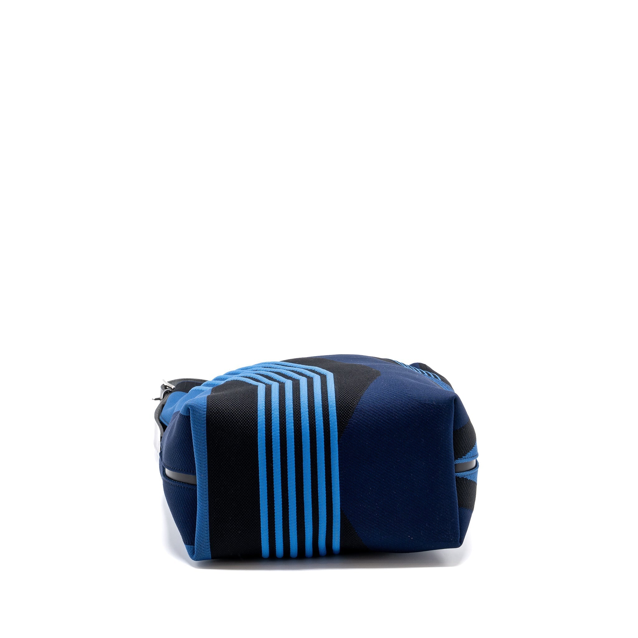HERMES ETRIVIERE MM SHOULDER BAG FABRIC / HUNTER LEATHER BLUE / BLACK SHW