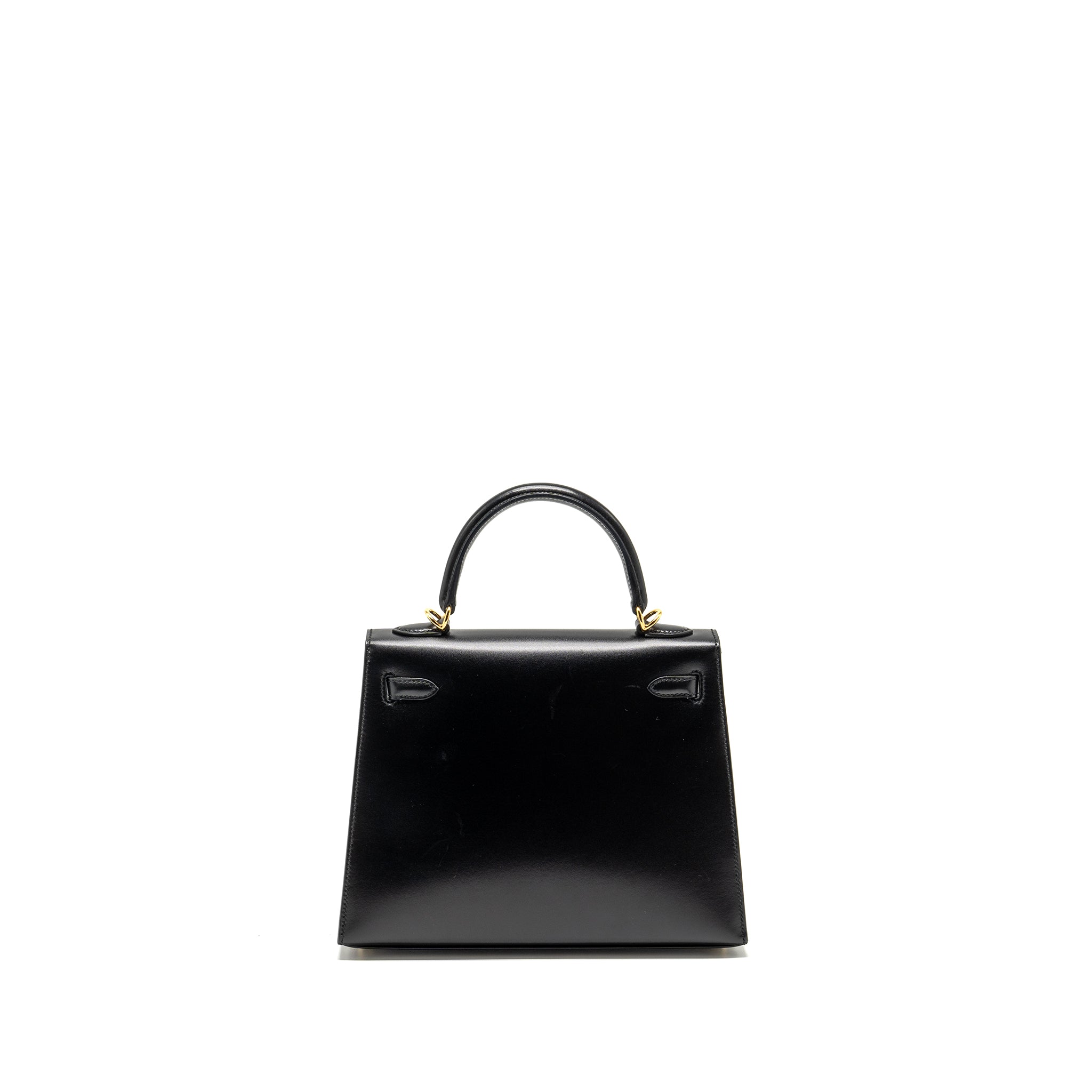 HERMES KELLY 25 BOX BLACK GHW