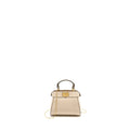 FENDI NANO PEEKABOO LAMBSKIN WHITE GHW
