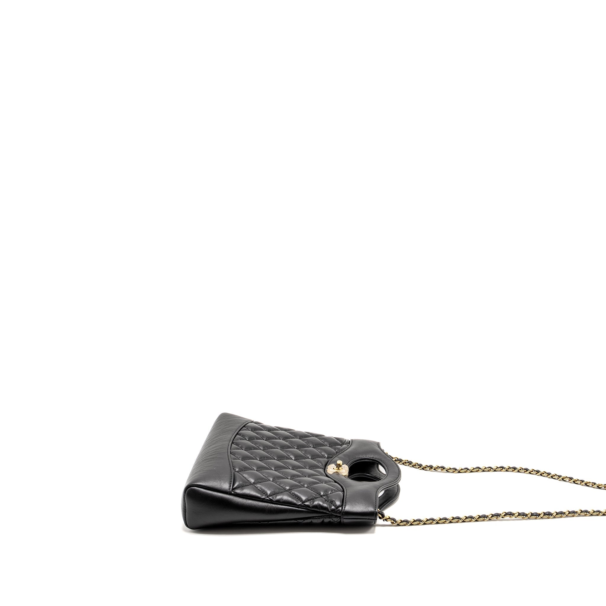 CHANEL MINI 31 BAG CALFSKIN BLACK LGHW(MICROCHIP)