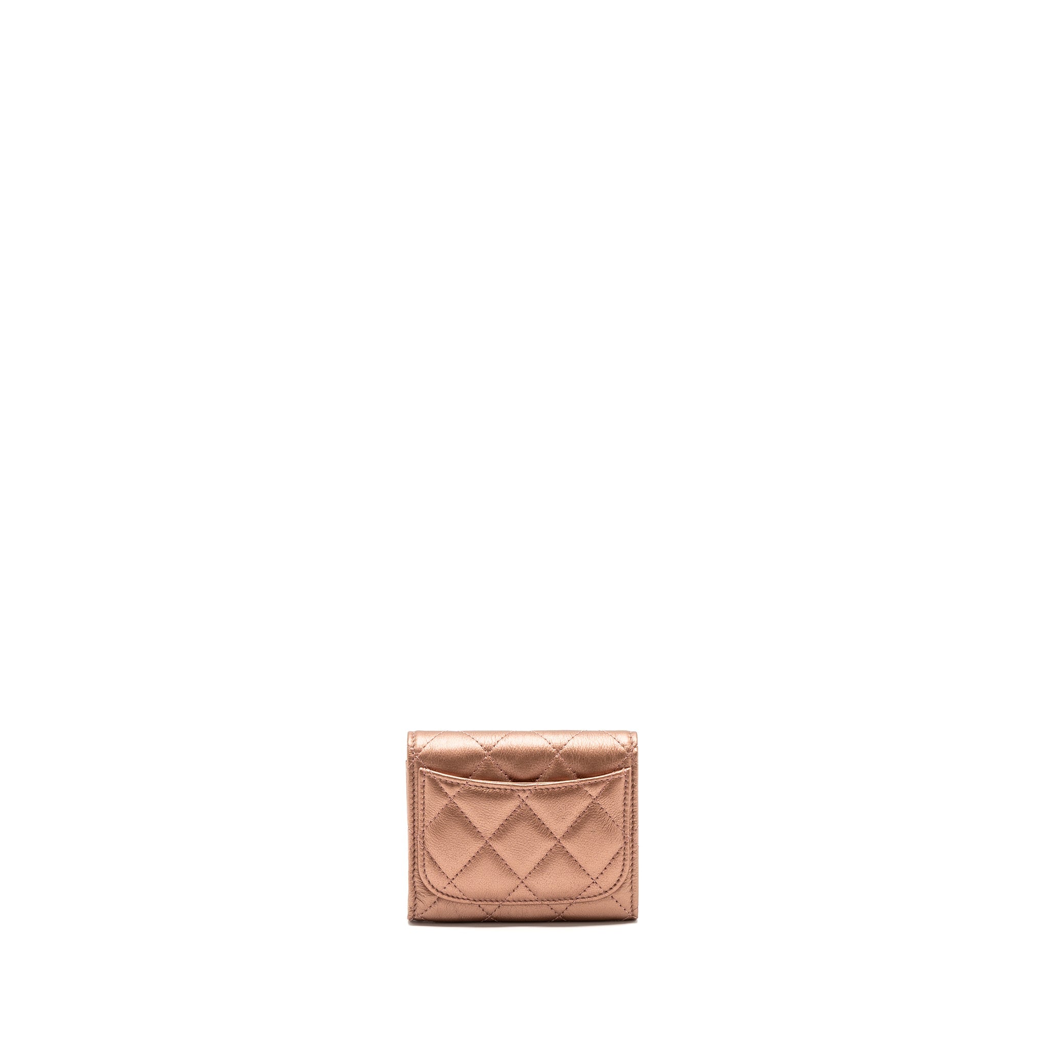 CHANEL 2.55 REISSUE FLAP WALLET GRAINED CALFSKIN METALLIC DARK PINK WITH PINK HARDWARE