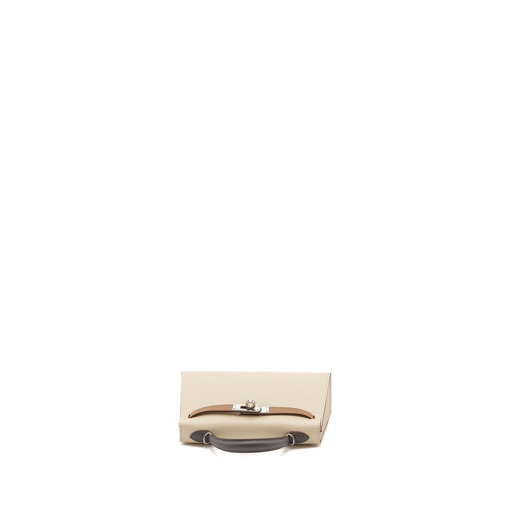 HERMES MINI KELLY II EPSOM NATA / CHAI / GRIS MEYER SHW