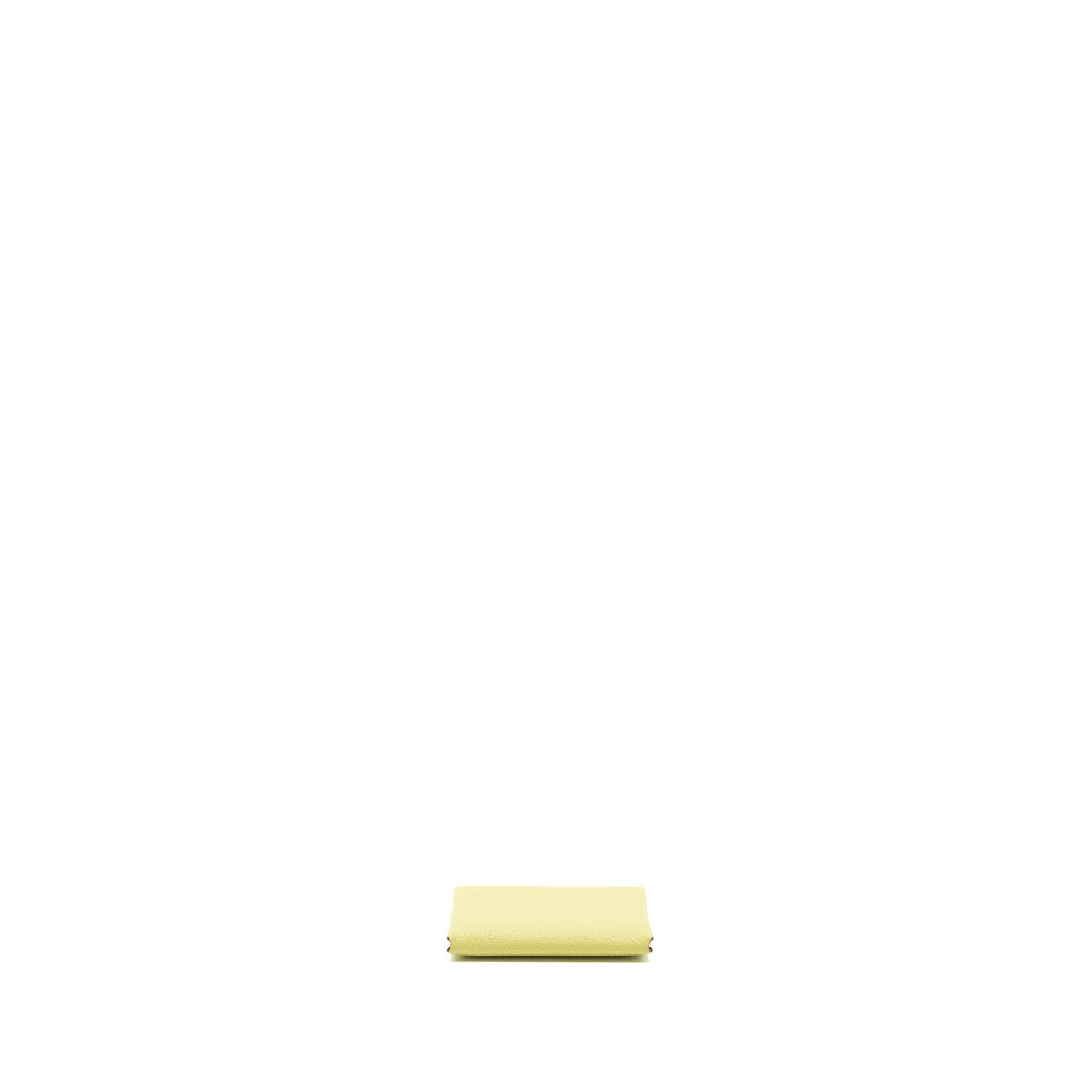 HERMES CALVI DUO CARD HOLDER CHEVRE MYSORE JAUNE BOURGE SHW