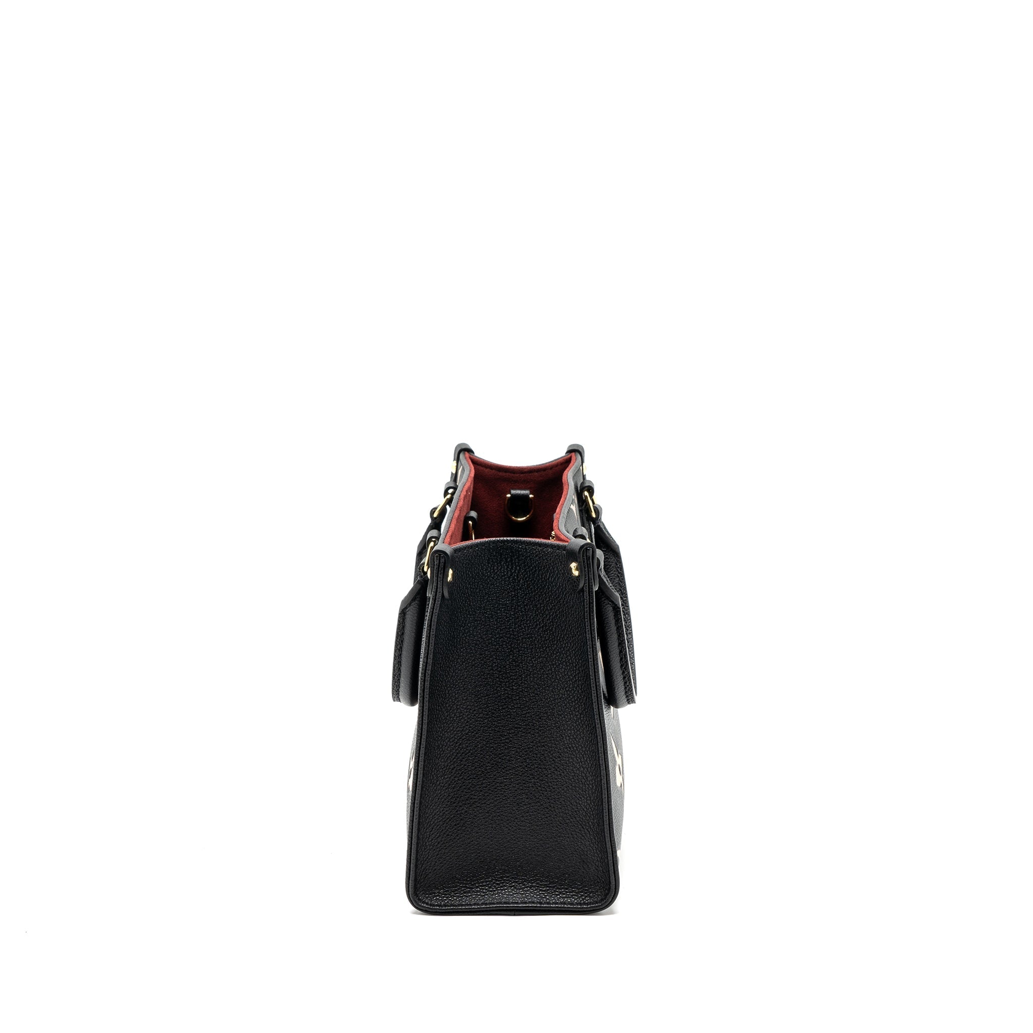 LOUIS VUITTON ONTHEGO PM BICOLOUR MONOGRAM EMPREINTE LEATHER BLACK/BEIGE GHW(NEW VERSION)