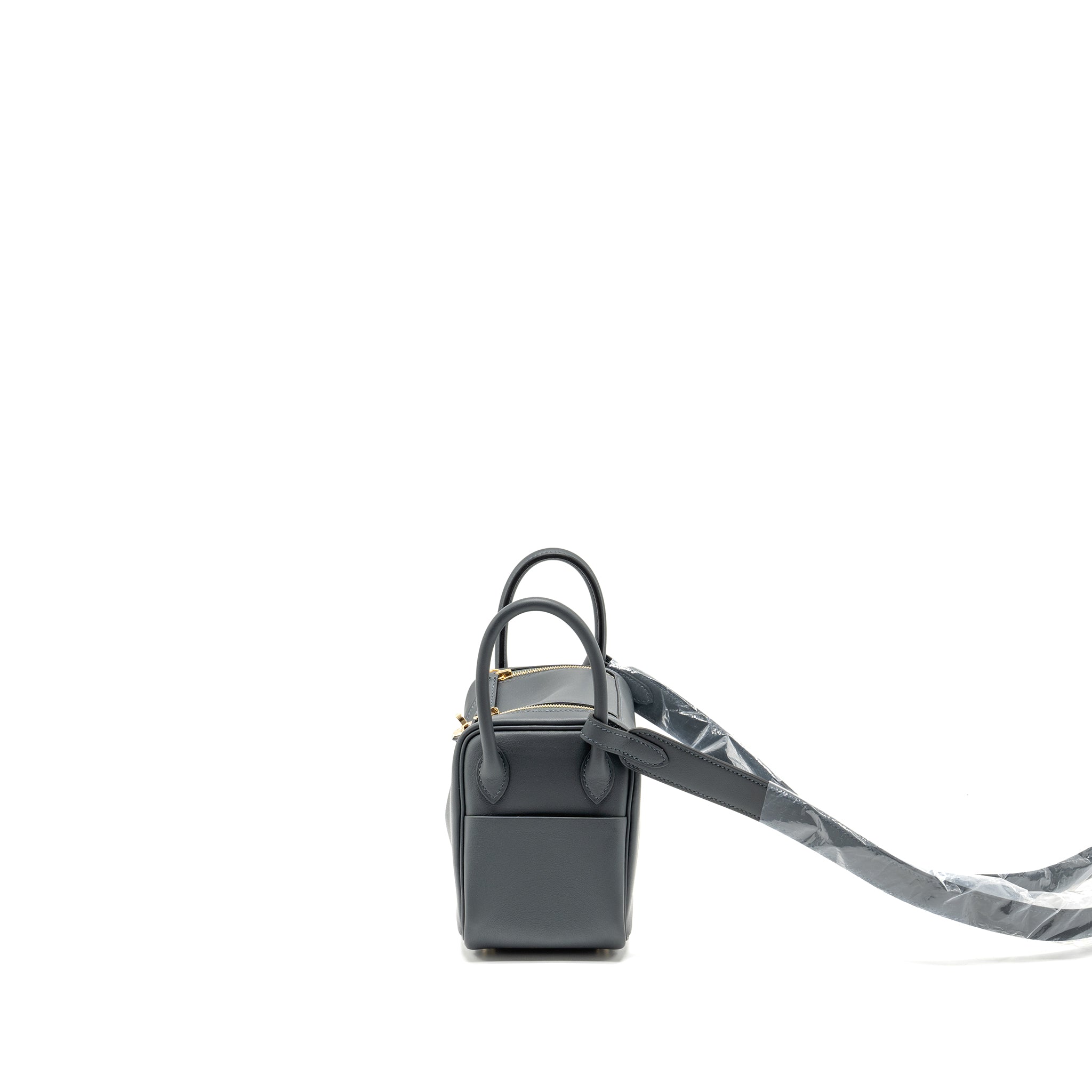 HERMES MINI LINDY II SWIFT GRIS MISTY / BLACK LGHW