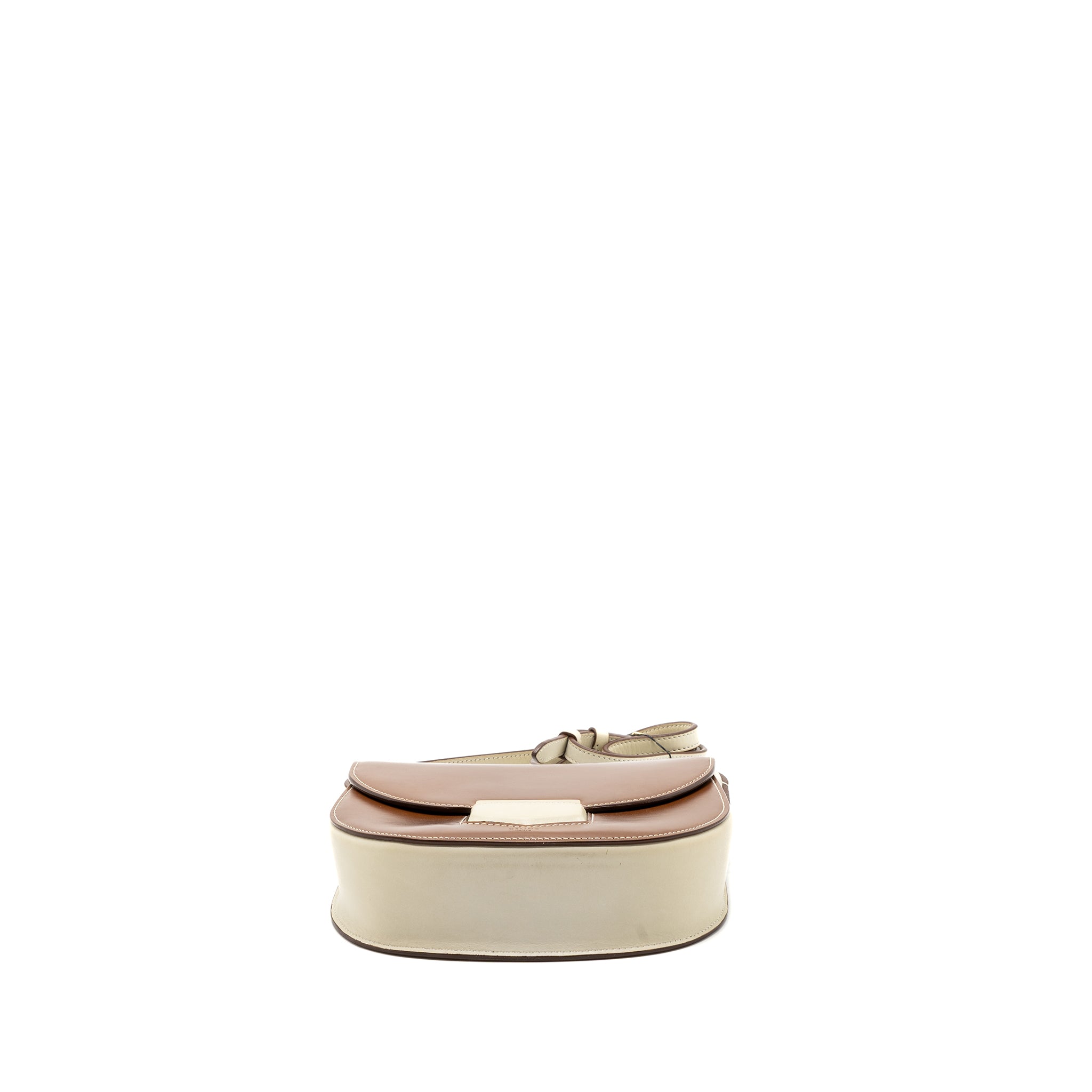 CELINE TROUTTEUR CROSSBODY BAG LEATHER CARAMEL / CREAM GHW