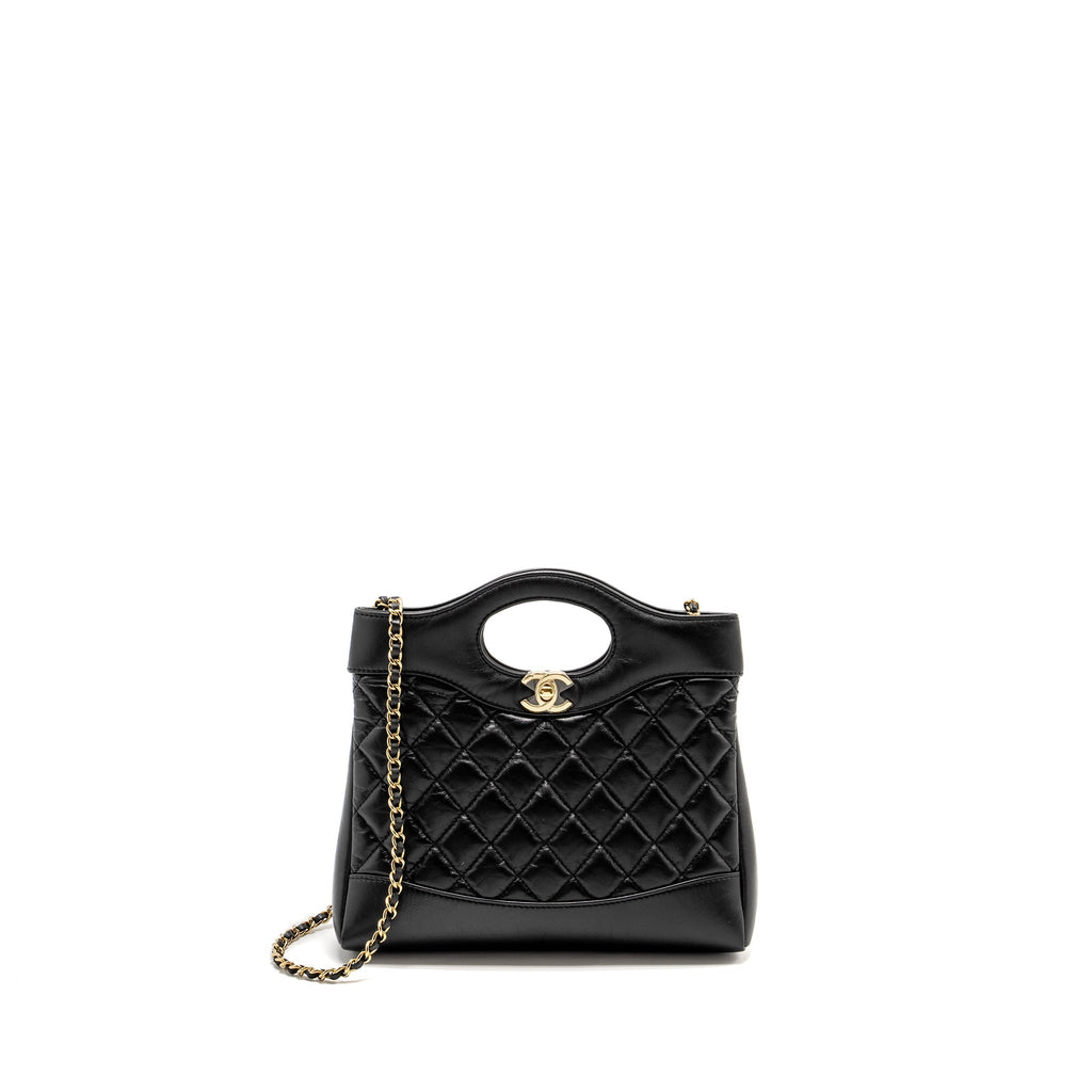CHANEL MINI 31 BAG CALFSKIN BLACK LGHW(MICROCHIP)