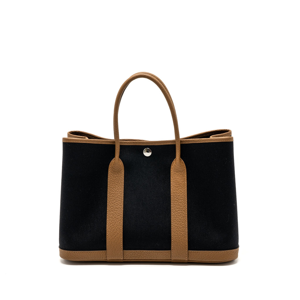 HERMES GARDEN PARTY 30 CANVAS/NEGONDA ALEZAN/BLACK SHW