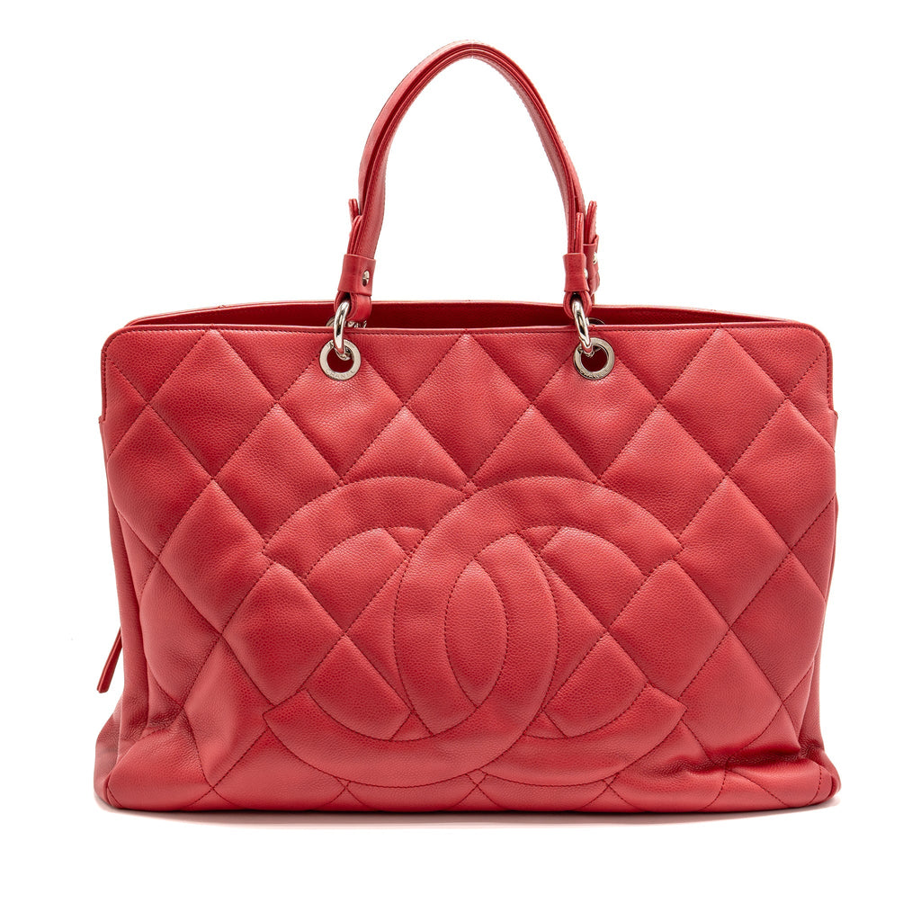 CHANEL CC SOFT SHOPPER TOTE GRAINED CALFSKIN PINK SHW