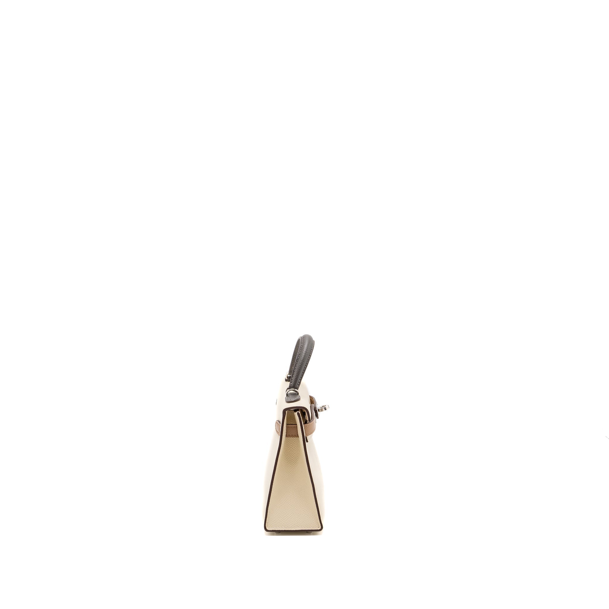 HERMES MINI KELLY II EPSOM NATA / CHAI / GRIS MEYER SHW
