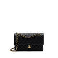 CHANEL MEDIUM CLASSIC DOUBLE FLAP BAG CAVIAR BLACK GHW(MICROCHIP)