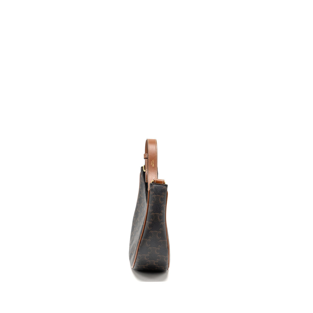 CELINE AVA BAG TRIOMPHE CANVAS / CALFSKIN TAN GHW