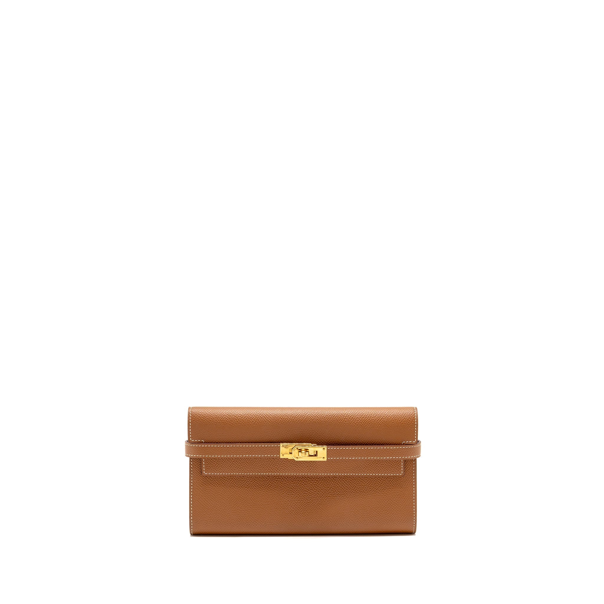 HEMES KELLY LONG WALLET EPSOM GOLD GHW
