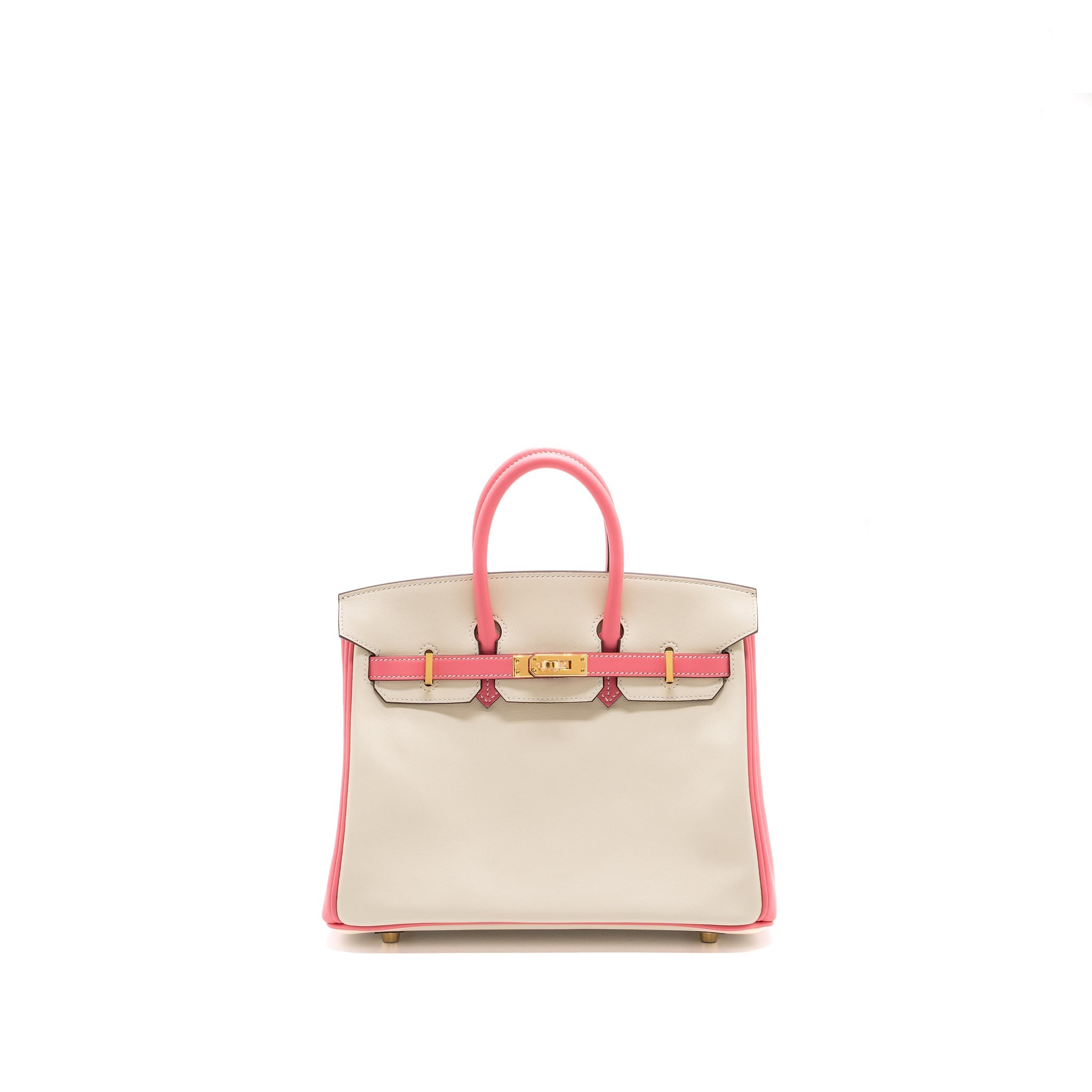 HERMES BIRKIN 25 SPECIAL ORDER SWIFT CRAIE/ ROSE AZALEE GHW