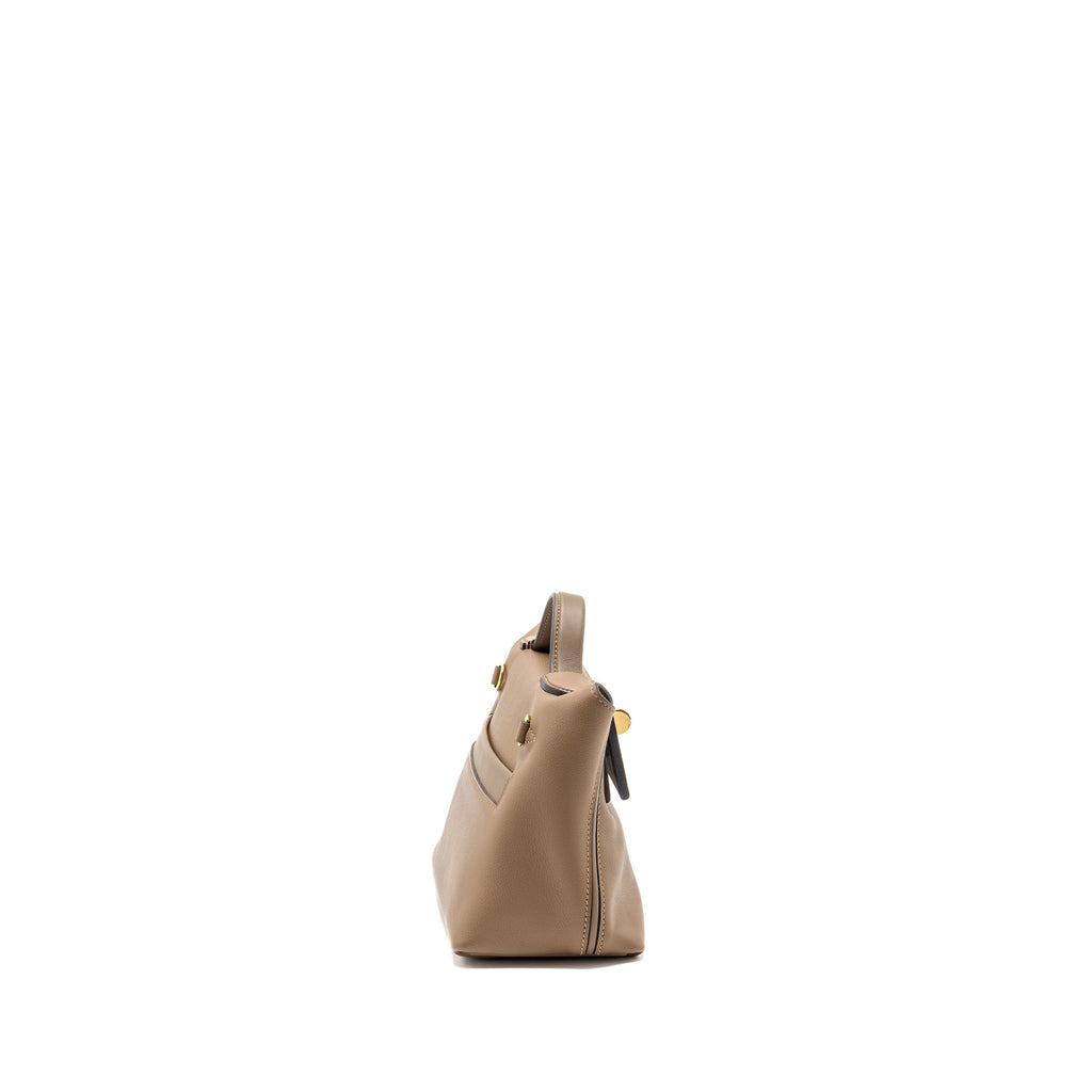 HERMES MINI 24/24 2424 - 21 BAG EVERCOLOR / SWIFT BEIGE DE WEIMAR / ETOUPE GHW