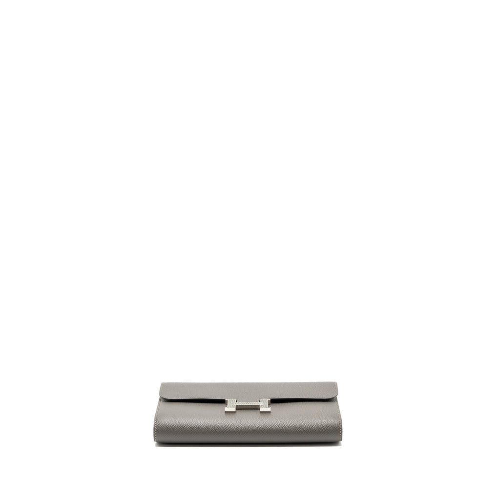 HERMES CONSTANCE TO GO EPSOM LIZARD BUCKLE GRIS MEYER/GRIS FONCE SHW