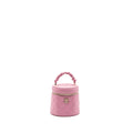 CHANEL TOP HANDLE ROUND VANITY CASE LAMBSKIN PINK LGHW