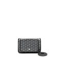 GOYARD PLUMET POCKET WALLET GOYARDINE CANVAS/CHEVROCHES CALFSKIN GREY SHW