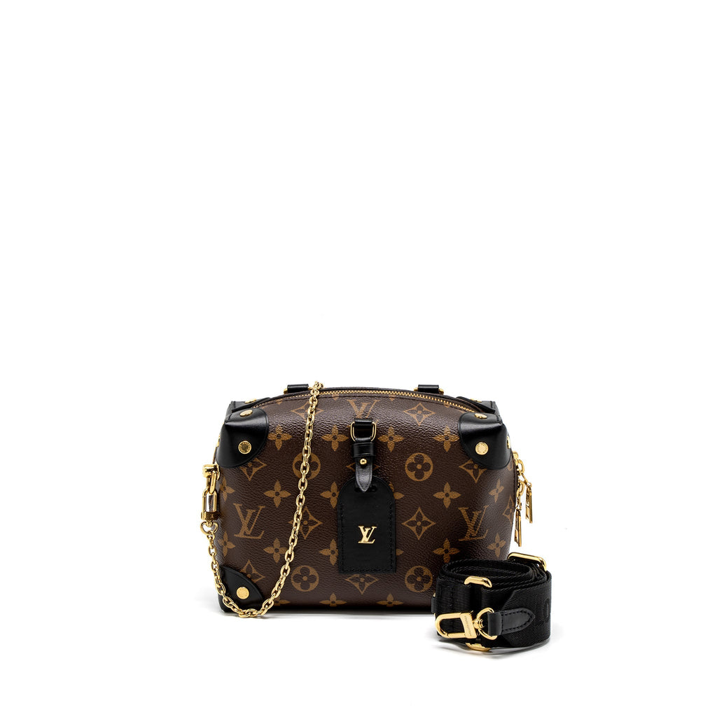 LOUIS VUITTON PETITE MALLE SOUPLE MONOGRAM CANVAS BLACK GHW (NEW VERSION)