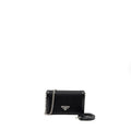 PRADA MINIBORSE BAG NYLON/LEATHER BLACK SHW
