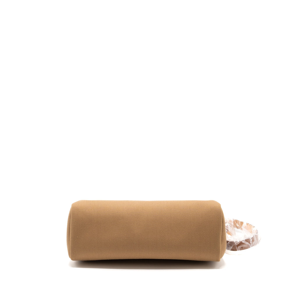 HERMES HERBAG 31 ZIP BAG CANVAS/HUNTER CHAI/FAUVE SHW