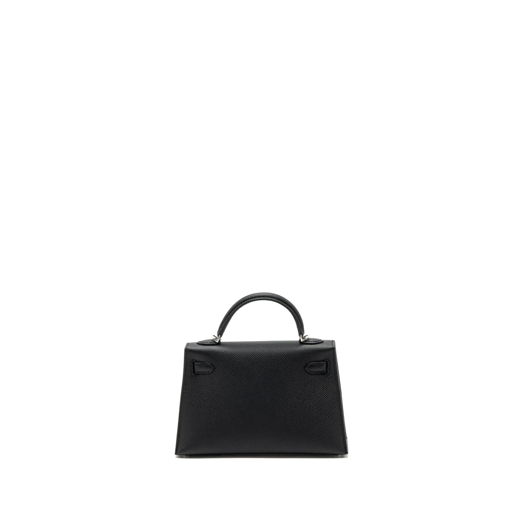 HERMES MINI KELLY II EPSOM BLACK SHW