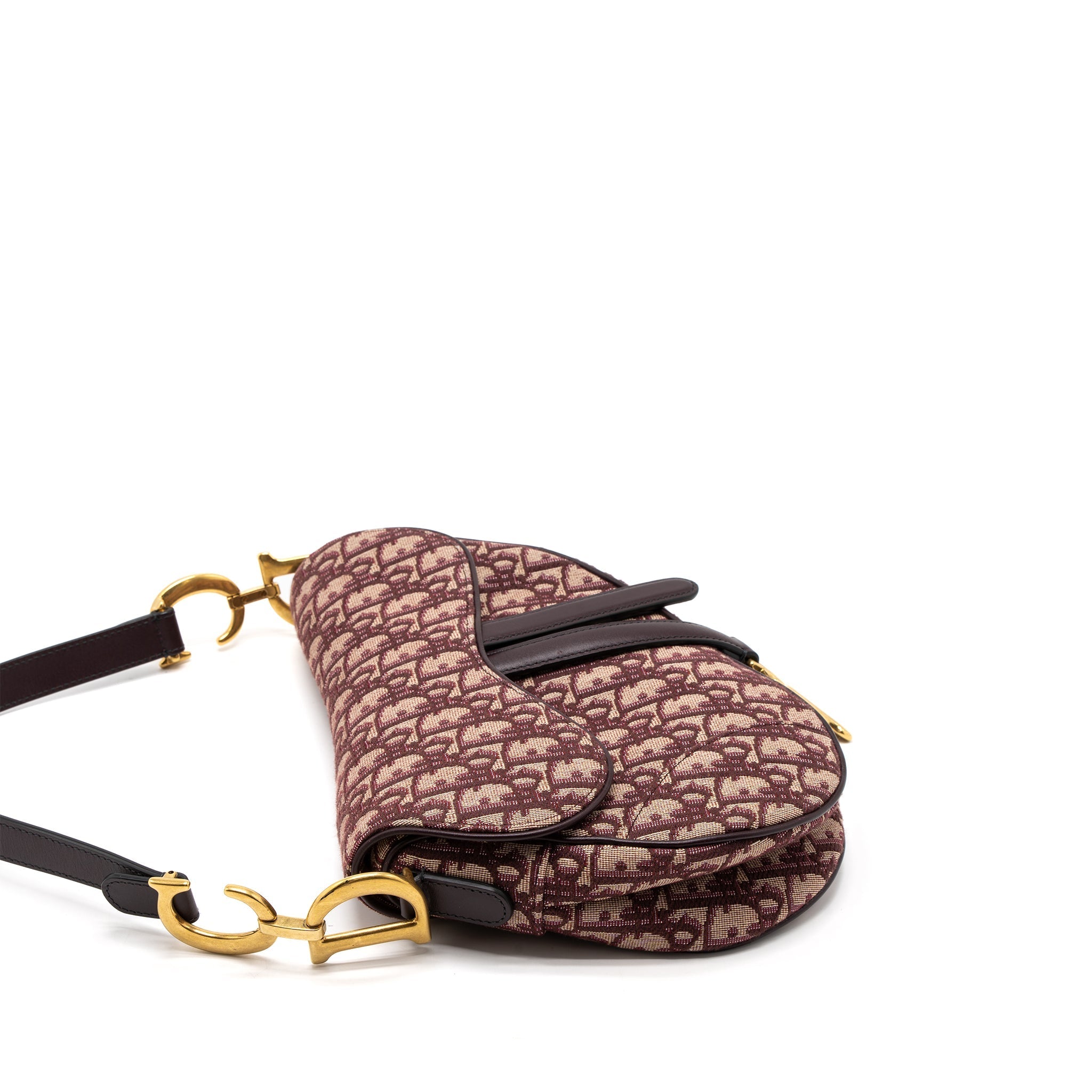 DIOR SADDLE BAG RED OBLIQUE EMBROIDERY GHW