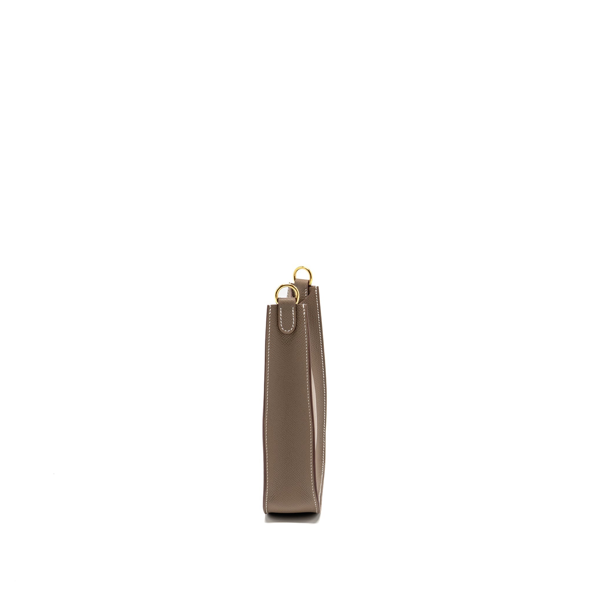 HERMES MINI EVELYNE SELLIER EPSOM ETOUPE GHW