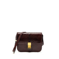 CELINE MEDIUM CLASSIC BOX BAG PYTHON BURGUNDY GHW