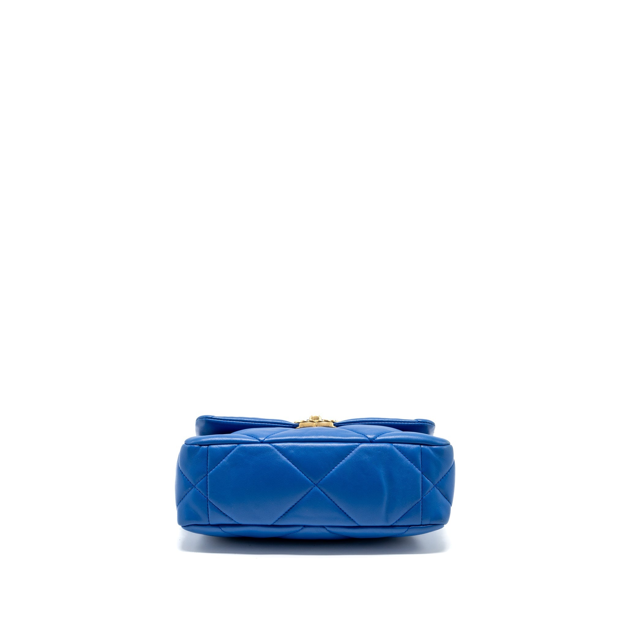 CHANEL SMALL 19 BAG LAMBSKIN BLUE MULTICOLOUR HARDWARE (MICROCHIP)