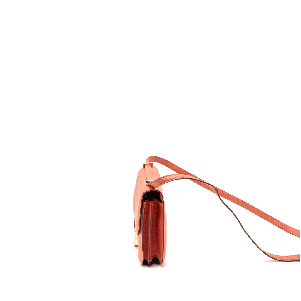 HERMES MINI CONSTANCE EPSOM CREVETTE PINK SHW