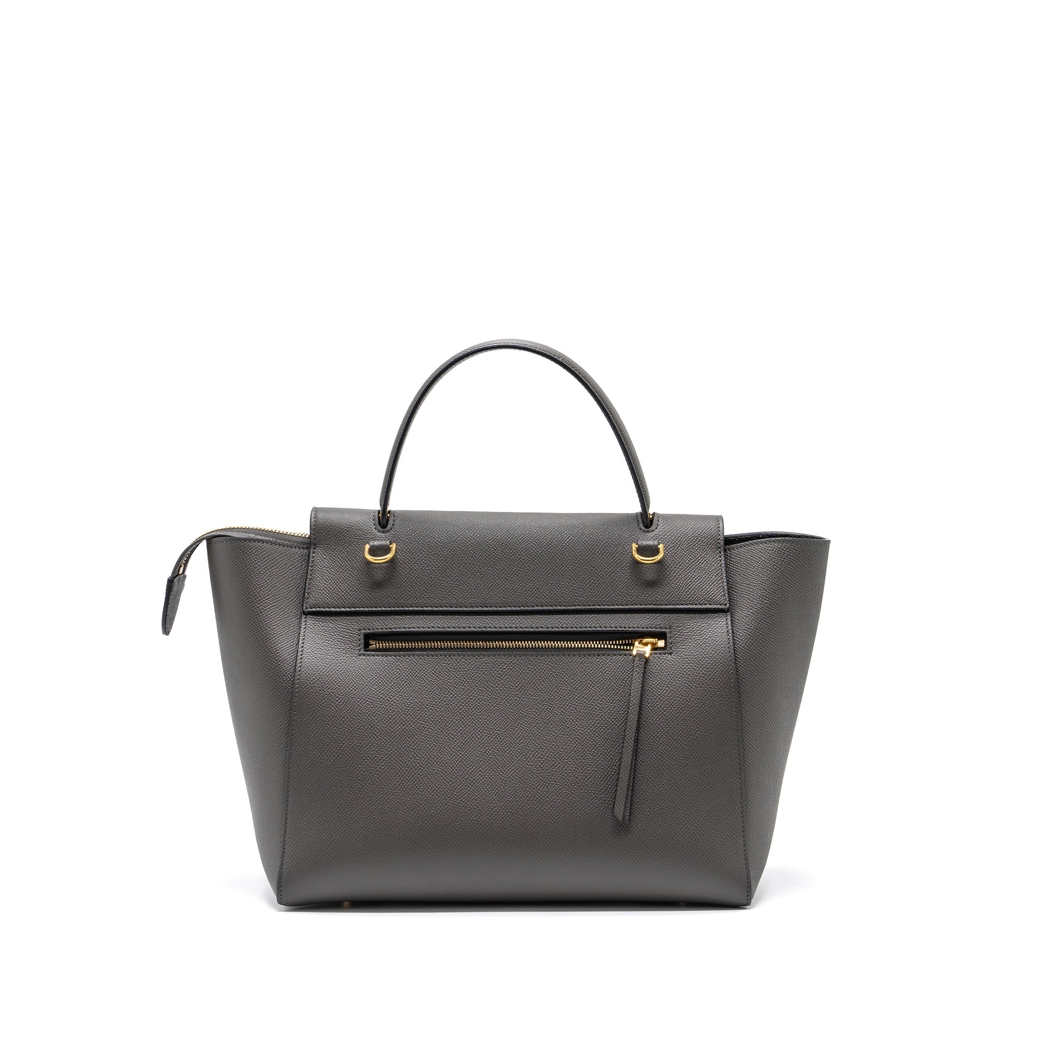 CELINE MINI BELT BAG GRAINED CALFSKIN DARK GREY GHW