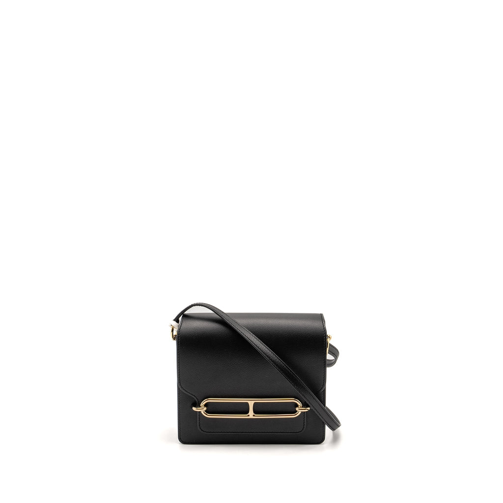 HERMES MINI ROULIS EVERGRAIN BLACK LGHW