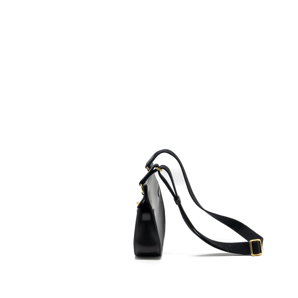 HERMES MINI JYPSIERE EVERGRAIN BLACK GHW