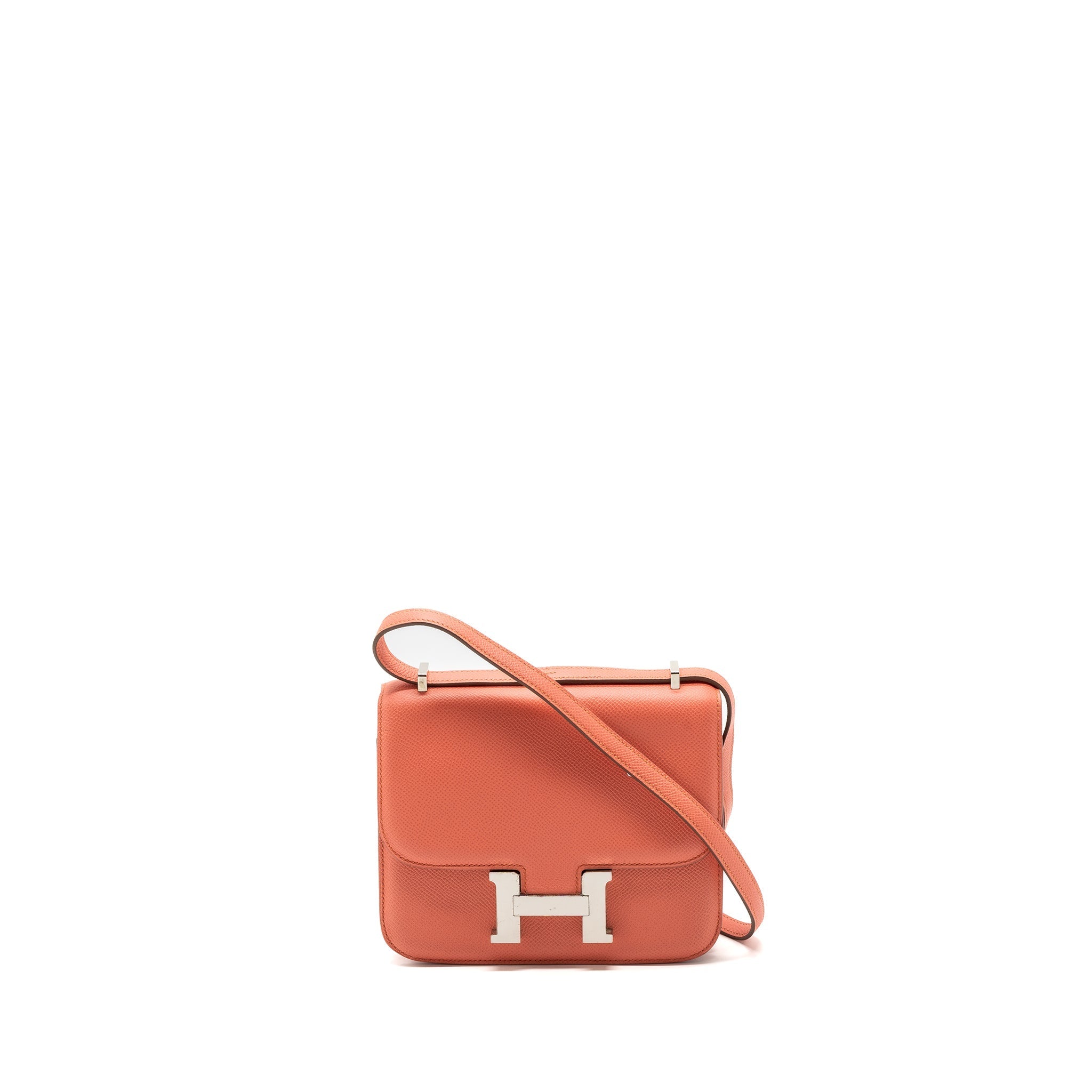 HERMES MINI CONSTANCE EPSOM CREVETTE PINK SHW