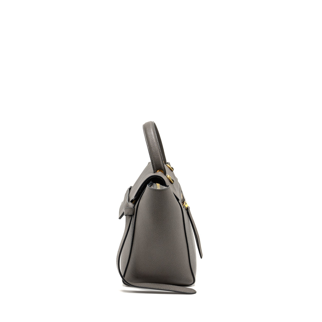 CELINE MICRO BELT BAG GRAINED CALFSKIN GREY GHW