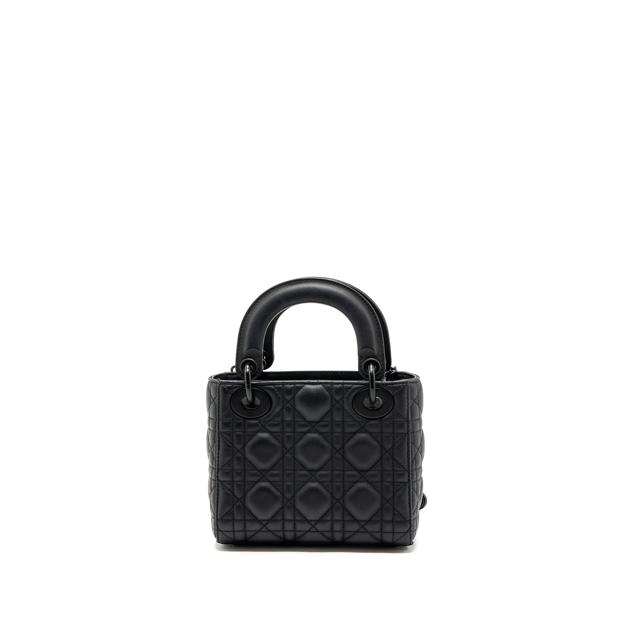 DIOR MINI LADY DIOR CALFSKIN SO BLACK