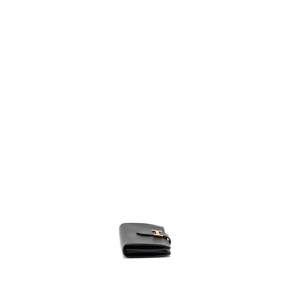 HERMES BEARN CARD HOLDER MADAME BLACK GHW