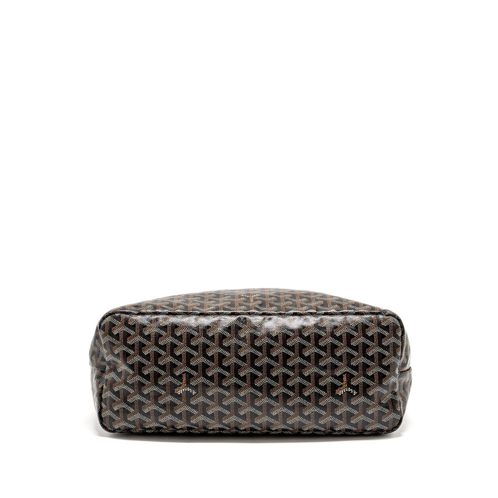 GOYARD BOHEME HOBO BAG GOYARDINE CANVAS / CALFSKIN BLACK SHW