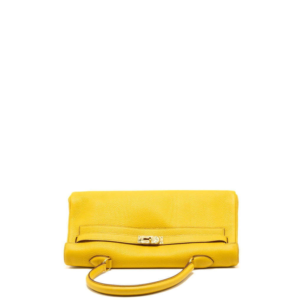 HERMES SHOULDER KELLY CLEMENCE JAUNE AMBER GHW
