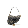 DIOR MEDIUM SADDLE BAG BLUE OBLIQUE CANVAS GHW