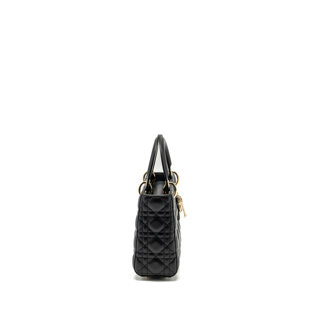 DIOR SMALL MY ABC LADY DIOR LAMBSKIN BLACK LGHW