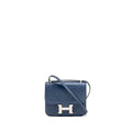 HERMES MINI CONSTANCE OSTRICH 7L BLEU DE MALTE SHW