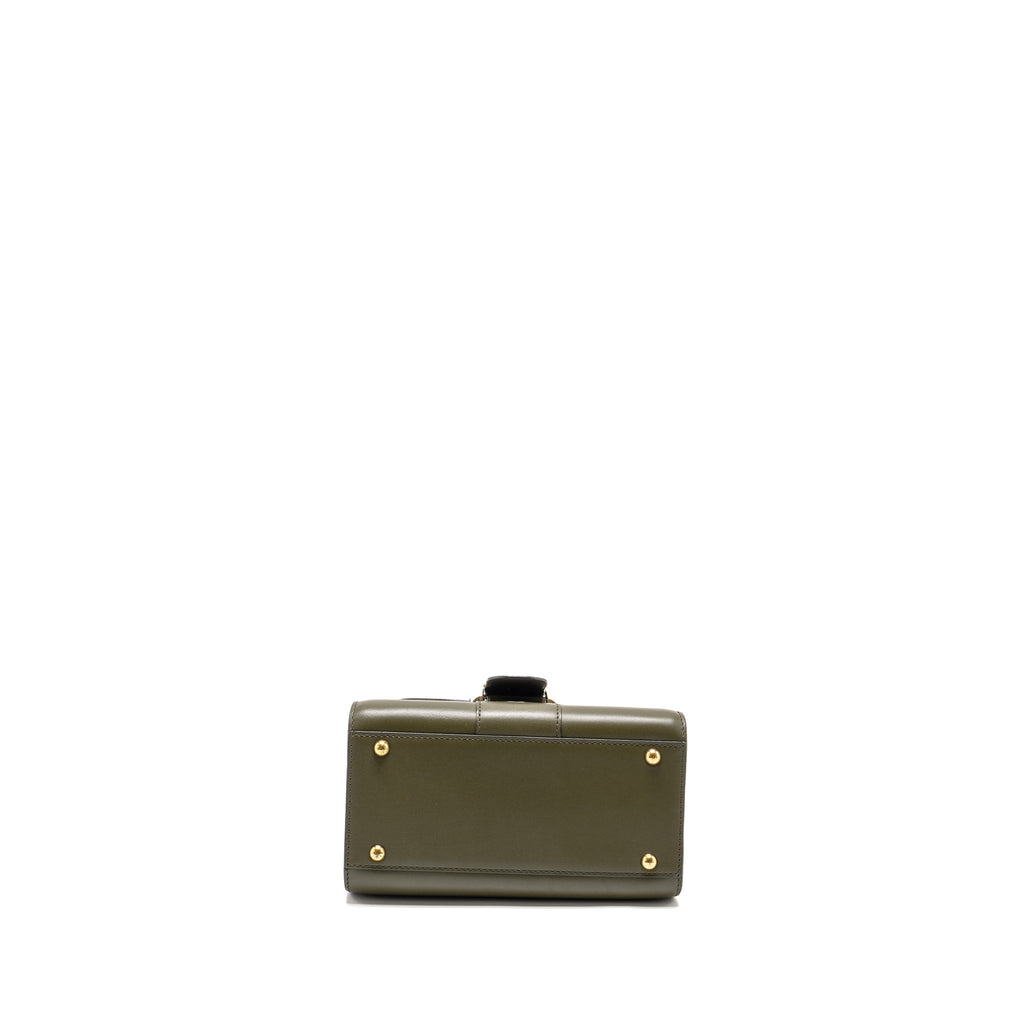 DELVAUX MINI BRILLIANT BAG CALFSKIN OLIVE LGHW