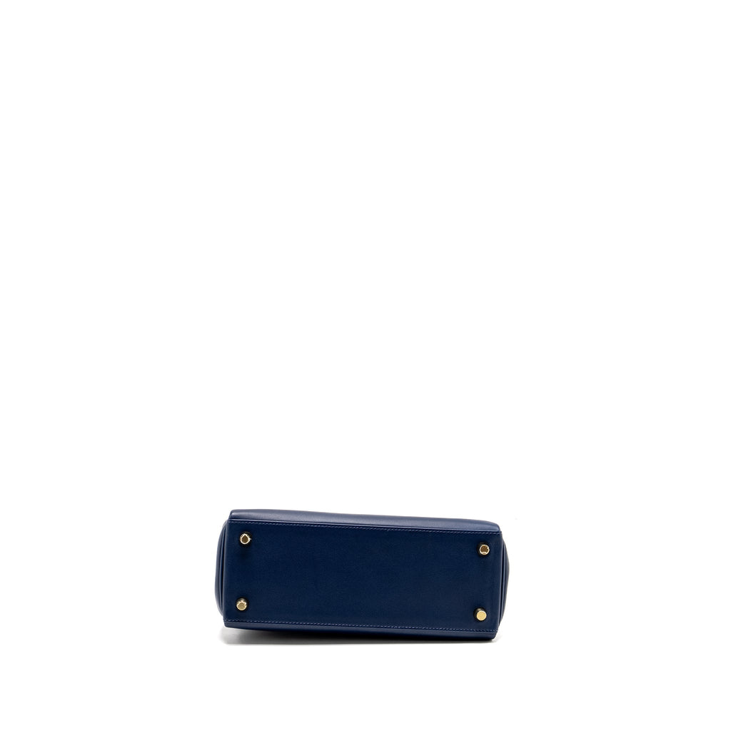 HERMES KELLY 25 SWIFT BLEU NAVY GHW