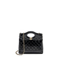 CHANEL MINI 31 BAG SHINY CALFSKIN BLACK LGHW (MICROCHIP)