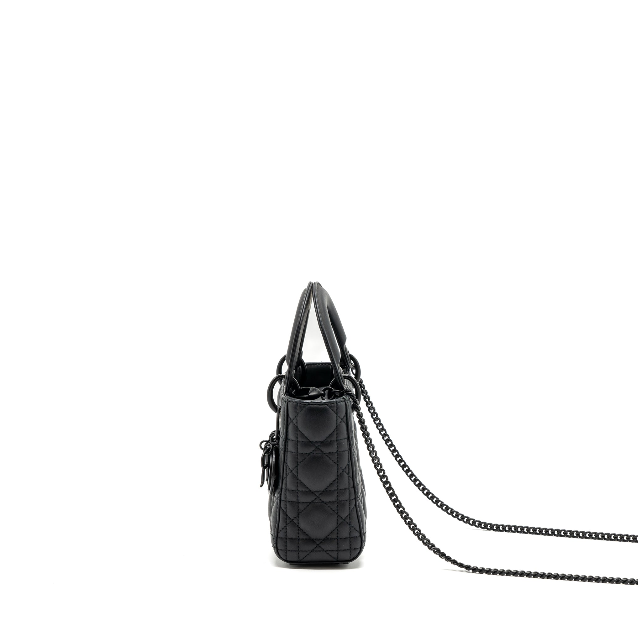 DIOR MINI LADY DIOR CALFSKIN SO BLACK