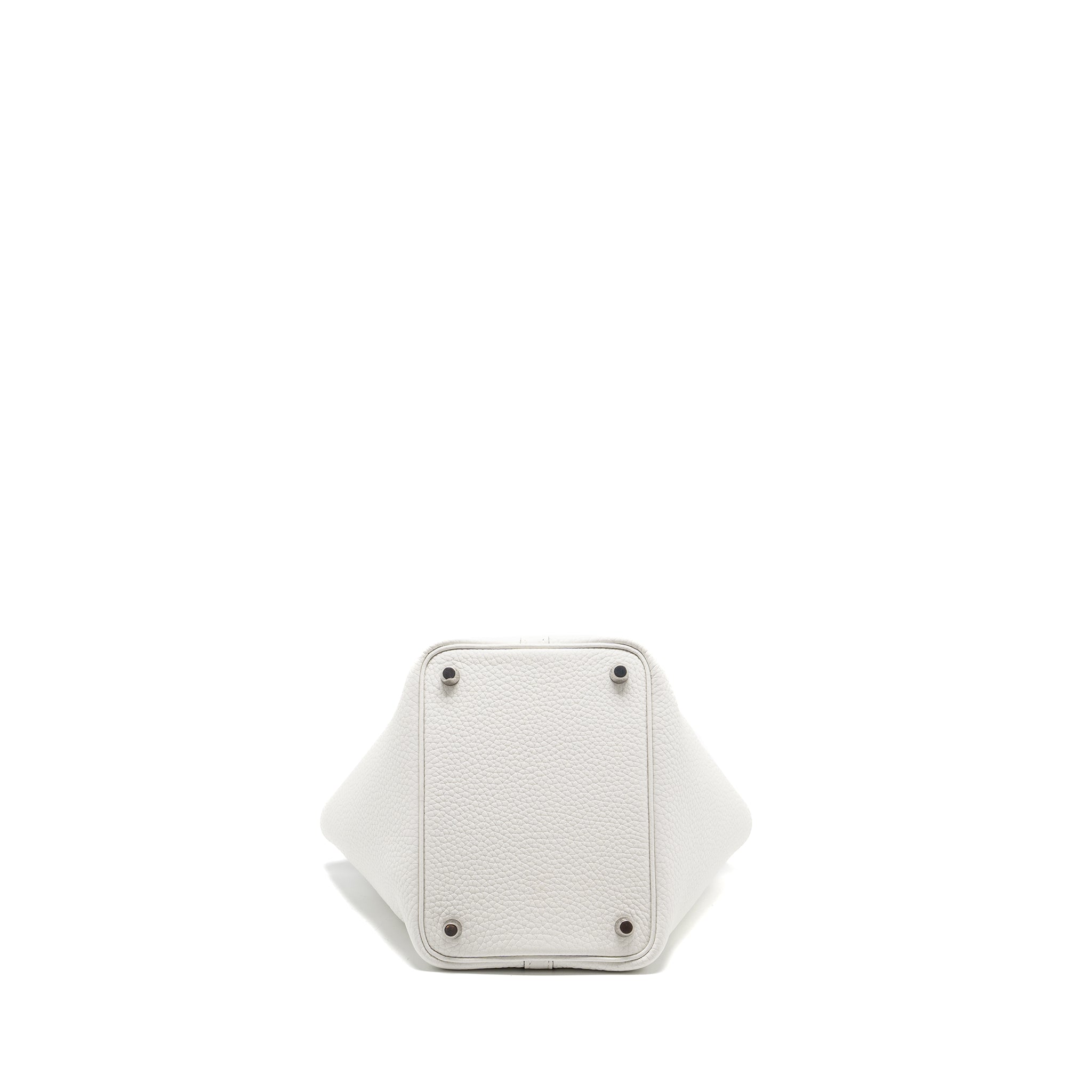 HERMES PICOTIN 18 LOCK BAG CLEMENCE NEW WHITE SHW