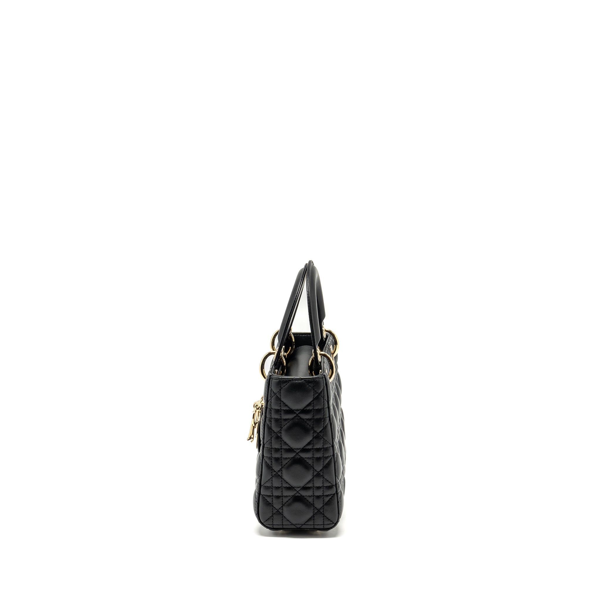DIOR SMALL MY ABC LADY DIOR LAMBSKIN BLACK LGHW